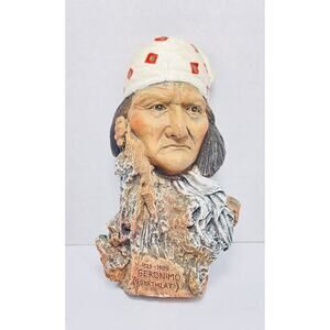 Vintage A ery Resin Geronimo Memorial Sculpture Decor 1994
